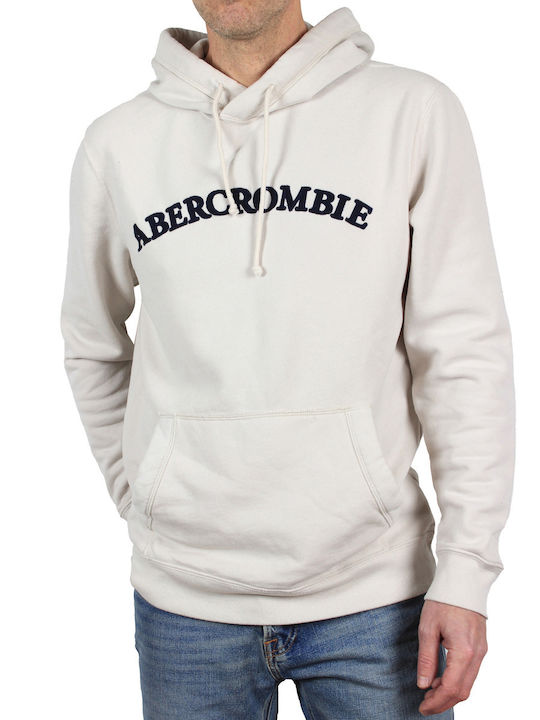 Abercrombie & Fitch Φούτερ με Κουκούλα Μπεζ
