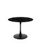 Volcano Table Kitchen with Stone Surface Black 90x90x75cm