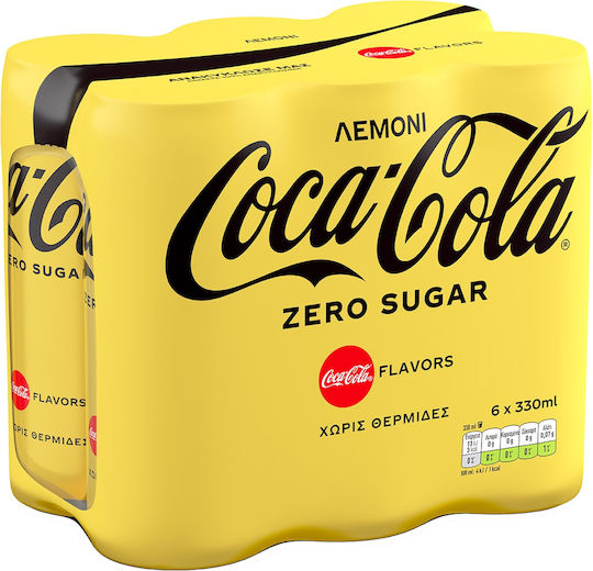Coca-Cola Zero Lemon Кола с Газировка Без Захар в Кутия 6x330ml