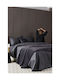 Palamaiki Luxe Sateen Pillowcase Set Oxford Coal 50x75cm.