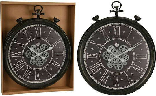 JK Home Decoration Ρολόι Τοίχου Πλαστικό Μαύρο Ø77cm JK Home Decoration Ρολόι Τοίχου Πλαστικό Μαύρο Ø77cm