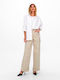 Camille-Milly High Waist Women's Jean Trousers in Regular Fit Silver Lining