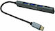 Andowl 3-Port USB 3.0 Hub with USB-C Connection Gray