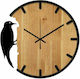 InTheBox Namur 3D Wall Clock Wooden Brown/ Black Ø50cm