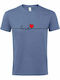 Tricou unisex " LOVE DESIGN ", Albastru