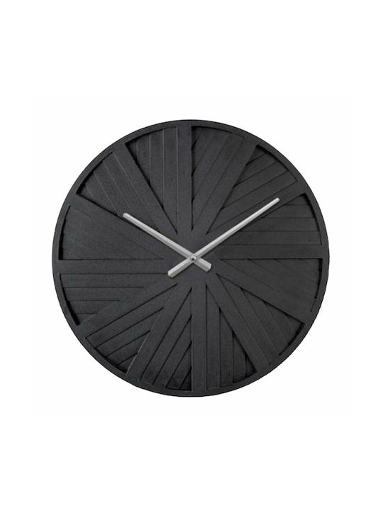 InTheBox Ρολόι Τοίχου Haarlem 1 Μαύρο Ξύλινο 50cm