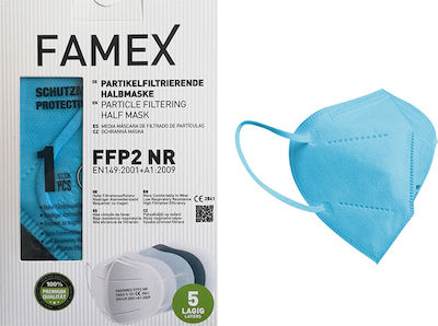 Famex Particle Filtering Half Mask FFP2 NR Schutzmaske FFP2 Sky Blue 10Stück