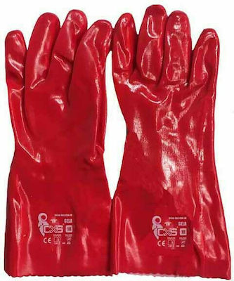 Auto Gs Safety Glofe PVC Red