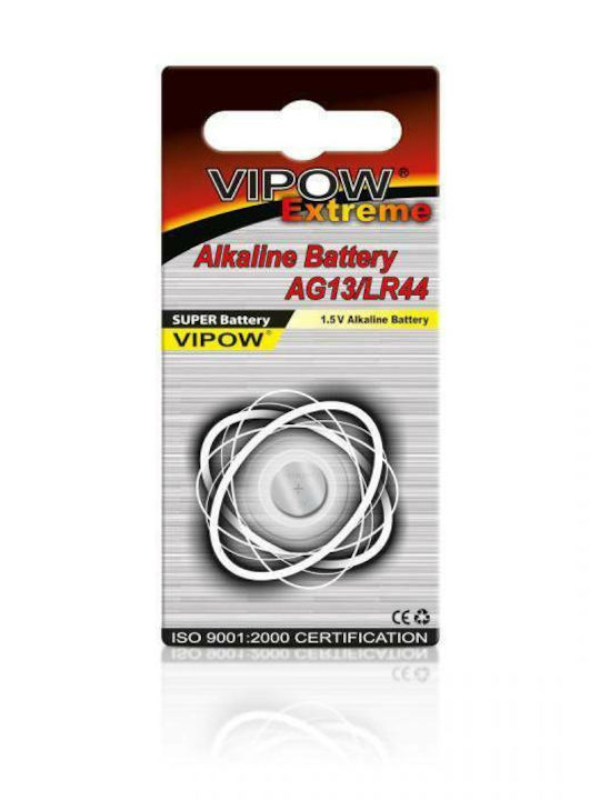Vipow Αλκαλική Μπαταρία Ρολογιών LR44 1.5V 1τμχ