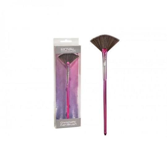 Royal Cosmetics Make Up Brush for Powder with Synthetic Bristle Chromatic Fan