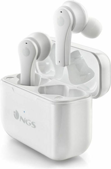 NGS Artica Bloom In ear Bluetooth хендсфри Слушалки с Кутийка за Зареждане Бял