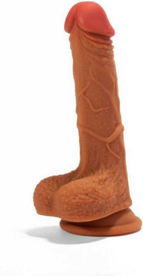 Chisa Novelties X-Men Double Layer Silicone Dildo Realistic Dildo with Balls and Suction Cup Flesh 21cm