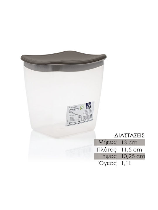 Δοχείο Φαγητού Πλαστικό Μαύρο 1100ml