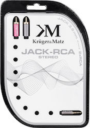 Kruger & Matz 3.5mm male-RCA male 1.8m KM0310 Kruger & Matz 3.5mm male-RCA male 1.8m KM0310