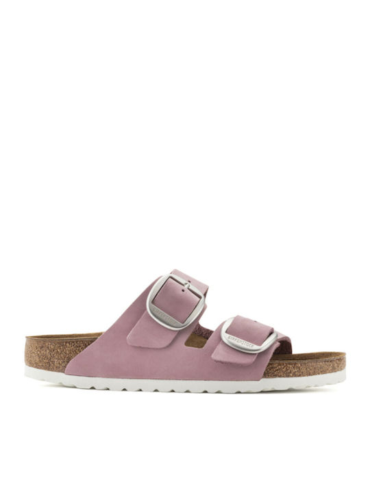 Birkenstock Arizona Big Buckle Nubuck Leather Δερμάτινα Ανατομικά Σανδάλια Orchid