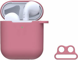 Devia Θήκη Σιλικόνης σε Ροζ χρώμα για Apple AirPods