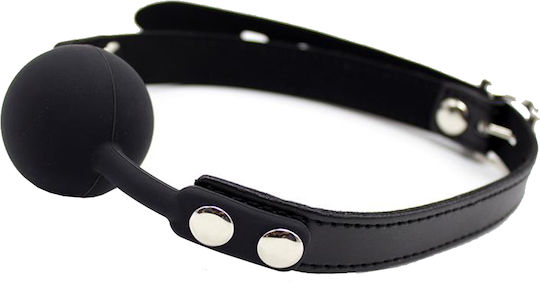 Fetish Addict Adjustable Silicone Gag Ball Cagulă 4cm Black