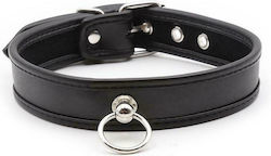 Fetish Addict Collar With Hoop Guler Black Fetish Addict Collar With Hoop Guler Black