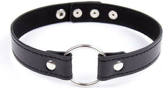 Fetish Addict Adjustable Collar With Hoop Яка 38.2cm в Черен Цвят