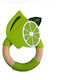 Nibbling Lime Teether Ring for Teething from Wood for 3 Months+