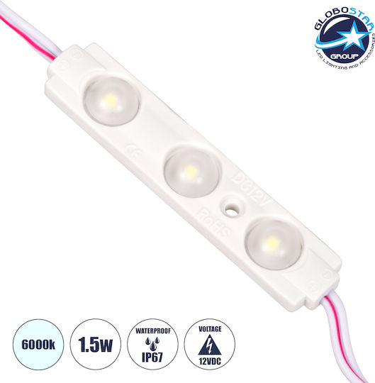 GloboStar LED Modul 12V 1W Kühles Weiß 20 Stück 73707