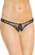 Softline Brazilian Crotchless Lace 2465 Black