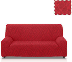 Aithrio Two Seater Sofa Elastic Cover Karen Κόκκινο
