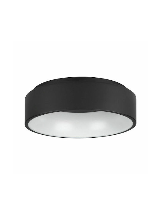 Eglo Marghera 2 Modern Metal Ceiling Light with Integrated LED 45pcs Black