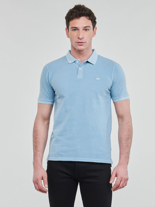 Lee Ανδρική Μπλούζα Polo Κοντομάνικη Γαλάζια