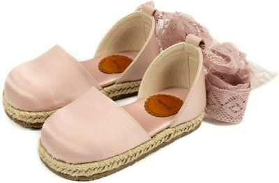 Babywalker Еспадрили за кръщене от естествена кожа Dusty Pink