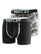 Ανδρικά Μποξεράκια Black / Grey Camo 2Pack