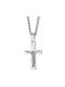 Ανδρικός Σταυρός Με Αλυσίδα Από Ατσάλι 316L σε Ασημί Χρώμα / VERORAMA / ST-ART01253L1