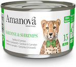 Amanova Natural & Tasty Jelly Nasses Katzenfutter für Katze in Dose mit Shrimps und Sardine 70gr 30-194