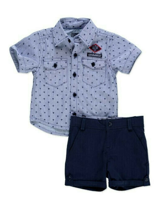 Kinderbekleidungssets mit Sommer Shorts Blau 2Stücke