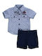 Kinderbekleidungssets mit Sommer Shorts Blau 2Stücke