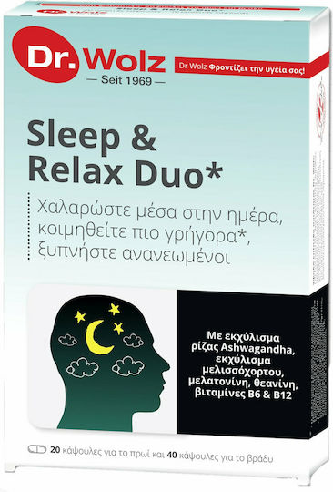 Dr. Wolz Sleep & Relax Duo Supliment Pentru Somn 60 Capsule