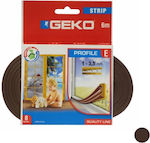 Geko Αεροστόπ Λάστιχο Παραθύρου / Πόρτας σε Καφέ Χρώμα 6mx0.9cm