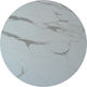 Zita Plus Carrara Στρογγυλή Επιφάνεια Τραπεζιού Werzalit Carrara 70x70x2.5cm 13.0015