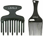 L3vel3 Comb 2 Pieces 03354 Comb Set Hair for Hair Cut