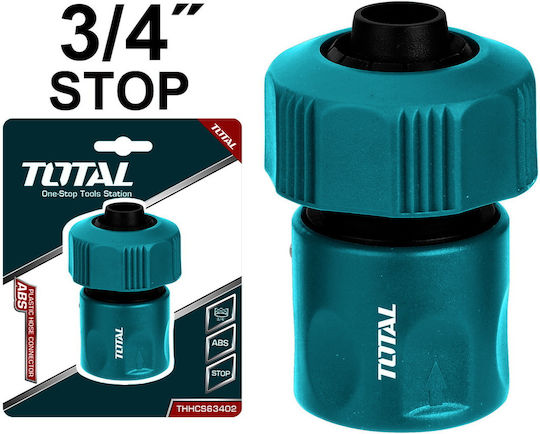 Total THHCS63402 Ταχυσύνδεσμος Με Βαλβίδα Stop 3/4"