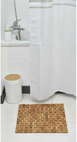 Eurocasa Бански килим Дърво Квадрат Bamboo 7408 Кафяв 45x45бр