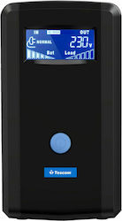 Tescom LEO Plus LCD UPS Line-Interactive 1200VA 720W με 4 Schuko Πρίζες