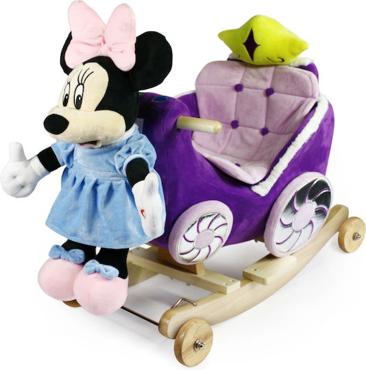 Avra Toys Minnie Κουνιστό Παιχνίδι Άμαξα για 12+ μηνών με Μουσική & Ρόδες Μωβ