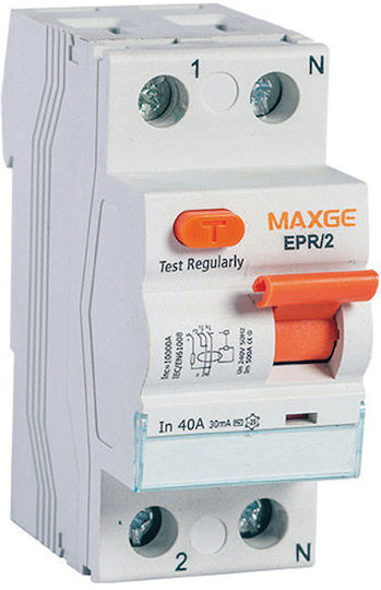 Maxge EPR-2 Ρελέ Ράγας Διαρροής 63A Διπολικό