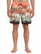 Volcom Men's Swimwear Shorts Orange with Patterns