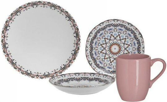 Click Multicolor Ceramică Set de Vase 24buc