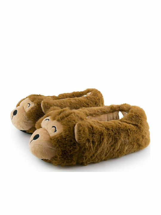 Love4shoes Kids Slippers Brown