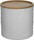 Click Vase General Use with Lid made of Porcelain White 10x10x10cm