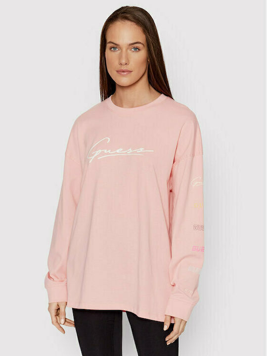 Guess Women's Sweatshirt Soft Pink