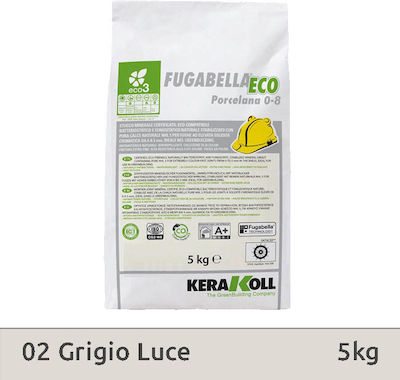 Kerakoll Fugabella Eco Porcelana 0-8mm Gresie de umplere a rosturilor de țiglă 02 Grigio Luce 5kg